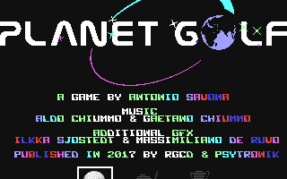 Planet Golf (Homebrew) — Title screen